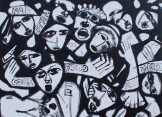 J.C. IBAÑEZ PRESENTA SU GUERNICA COLOMBIANO EN LA EXPOSICIÓN «NÓMADAS DEL SIGLO XXI»
